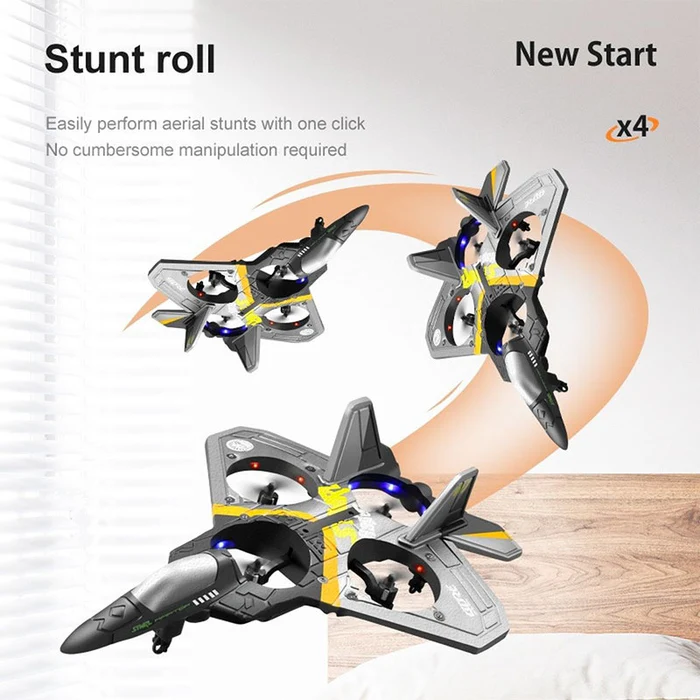4XRC Jet Fighter Stunt RC Plane, Airplane 360° Drop-Resistant