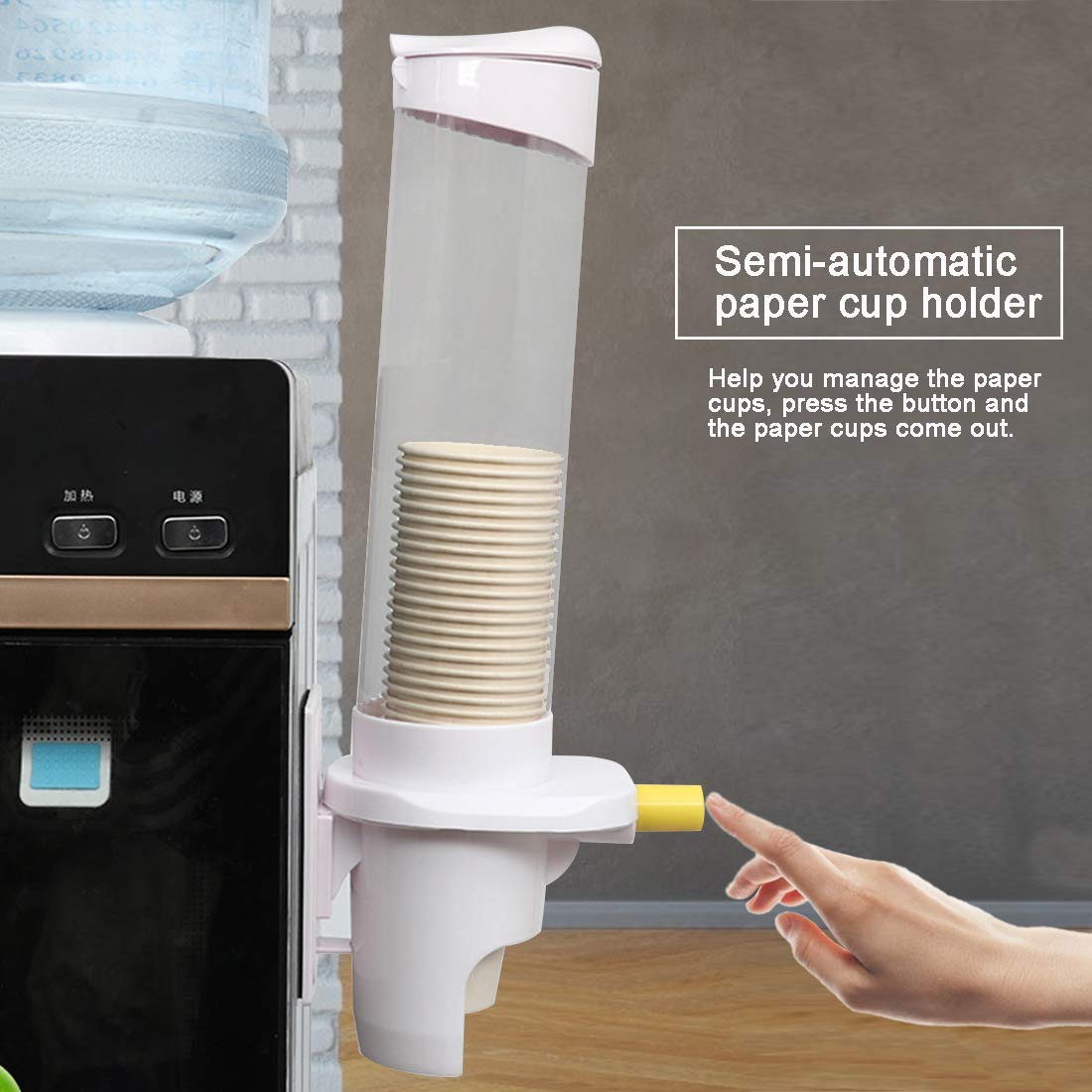 Cup Dispenser Pull Type Paper Water Disposable Button Press Cup Remover Holder For Home Offices Shops And Hospital