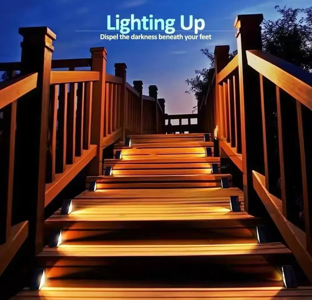 2 Led Triangle Solar Step Light Outdoor Waterproof IP67 Solar