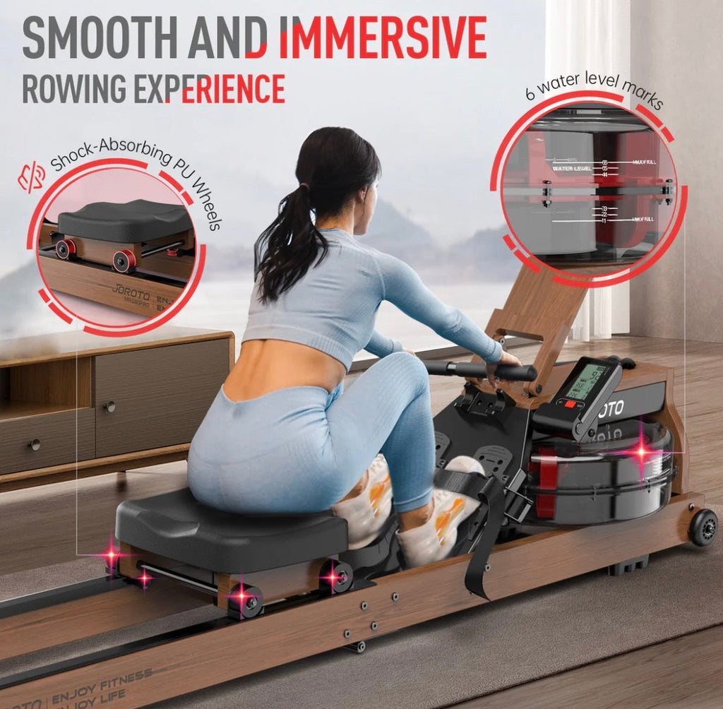 Solid Oak Water Resistance Rowing Machine