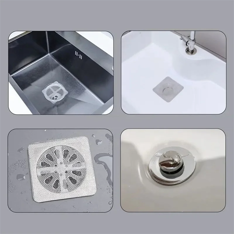 Set of 10 Anti-Clog Mesh Drain Filter – Hair & Insect Resistant Bathroom Screen