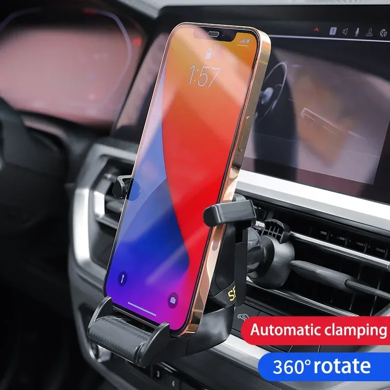 Carbon Fiber Sports Car Seat Phone Holder