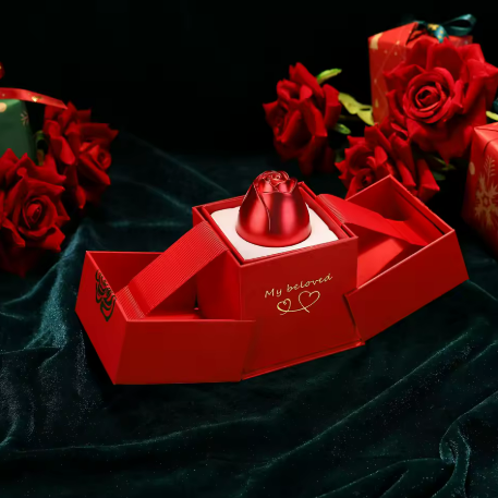 Necklace With Rose Box With Free Bag, I Love You In 100 Languages