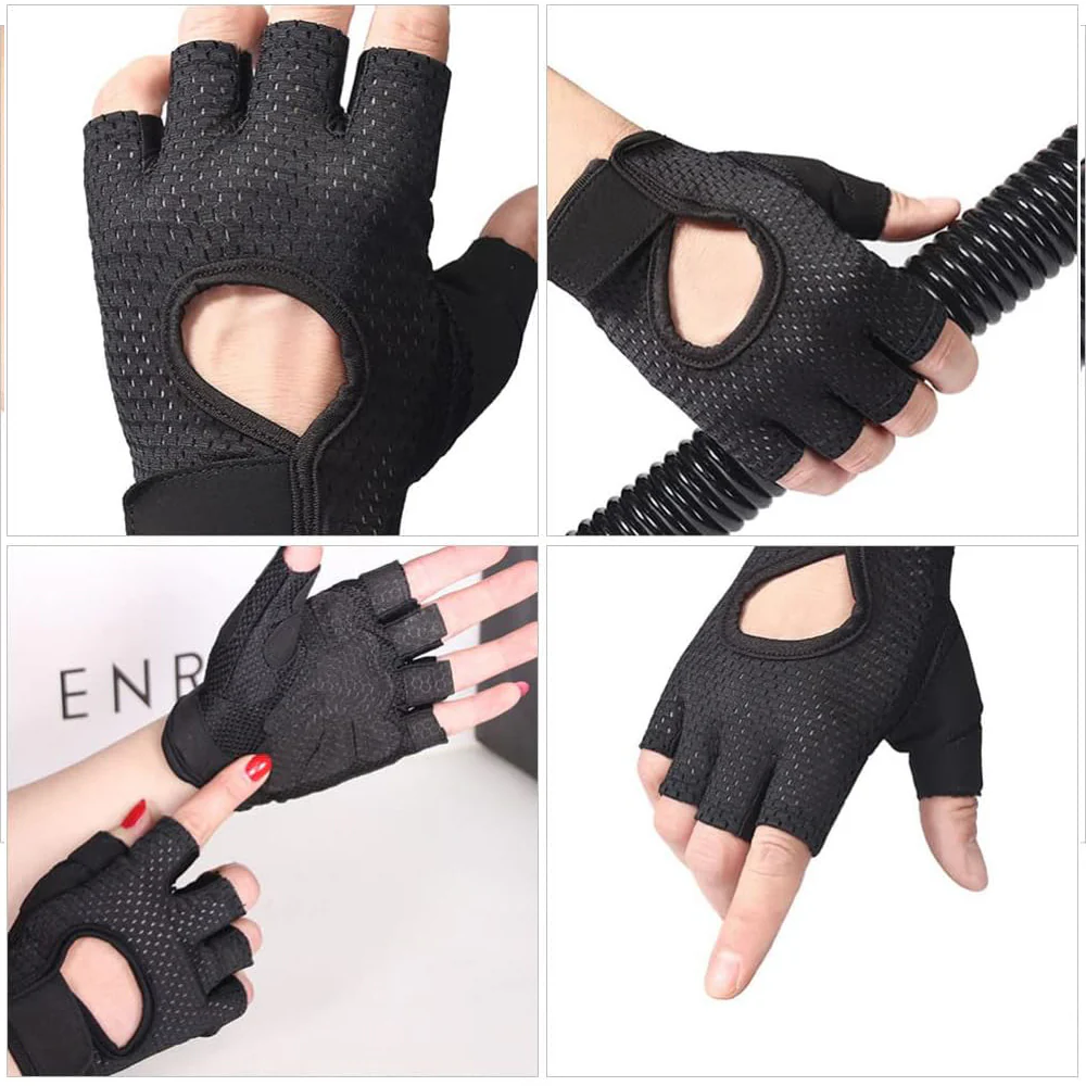 1 Pair Weight Lifting Gloves Full Palm Protection Workout