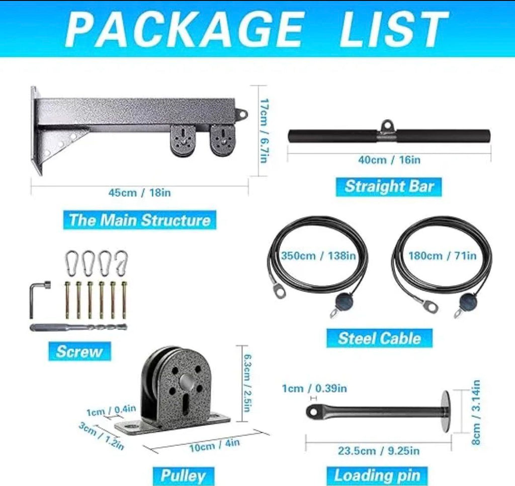 Pulley Cable System Wall Mounted
