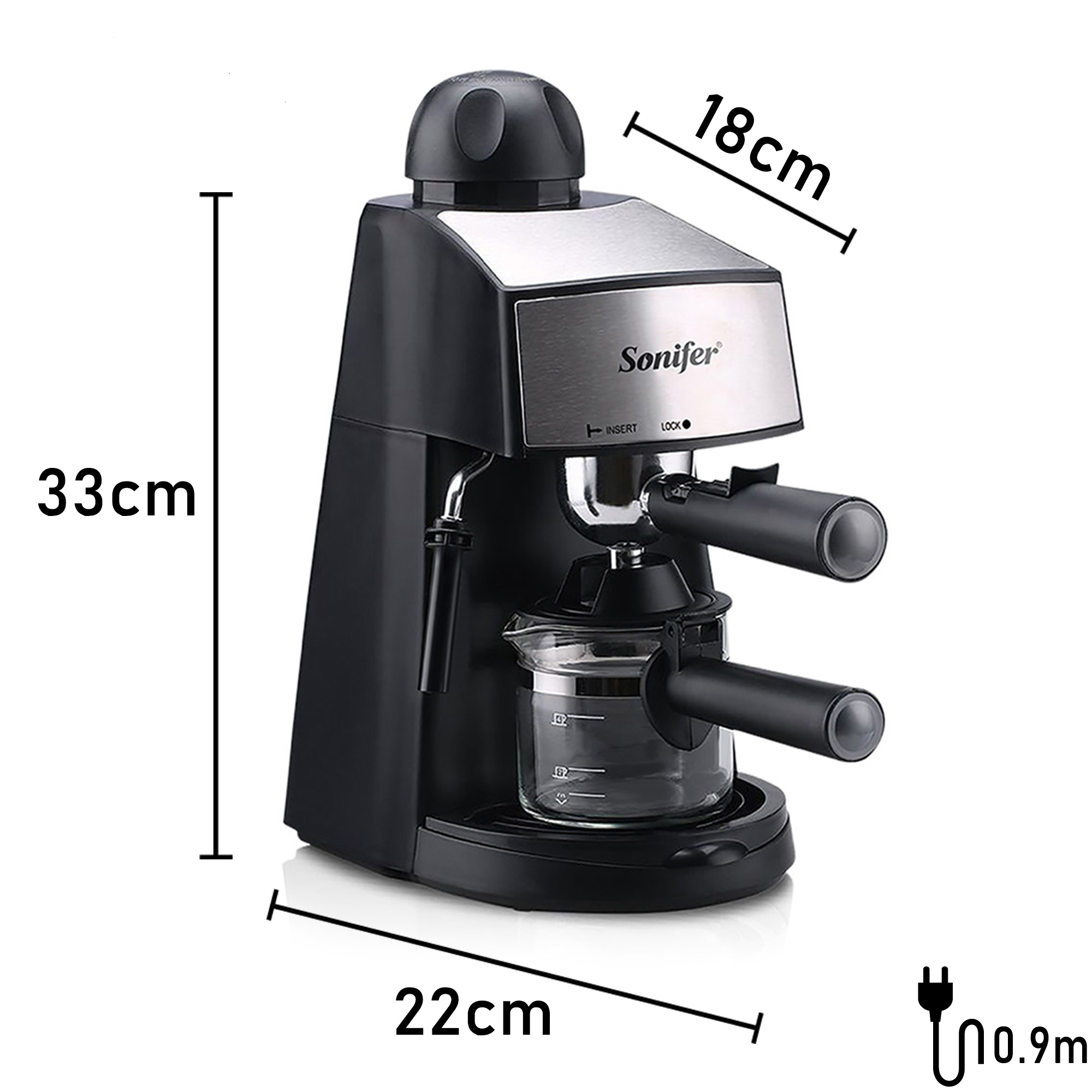 SONIFER Coffee Machine Cappuccino Espresso Coffee Maker 800W SF-3534