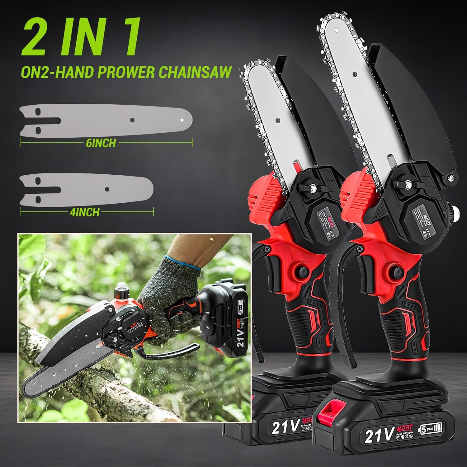 Cordless Handheld 48V Electric Chainsaw