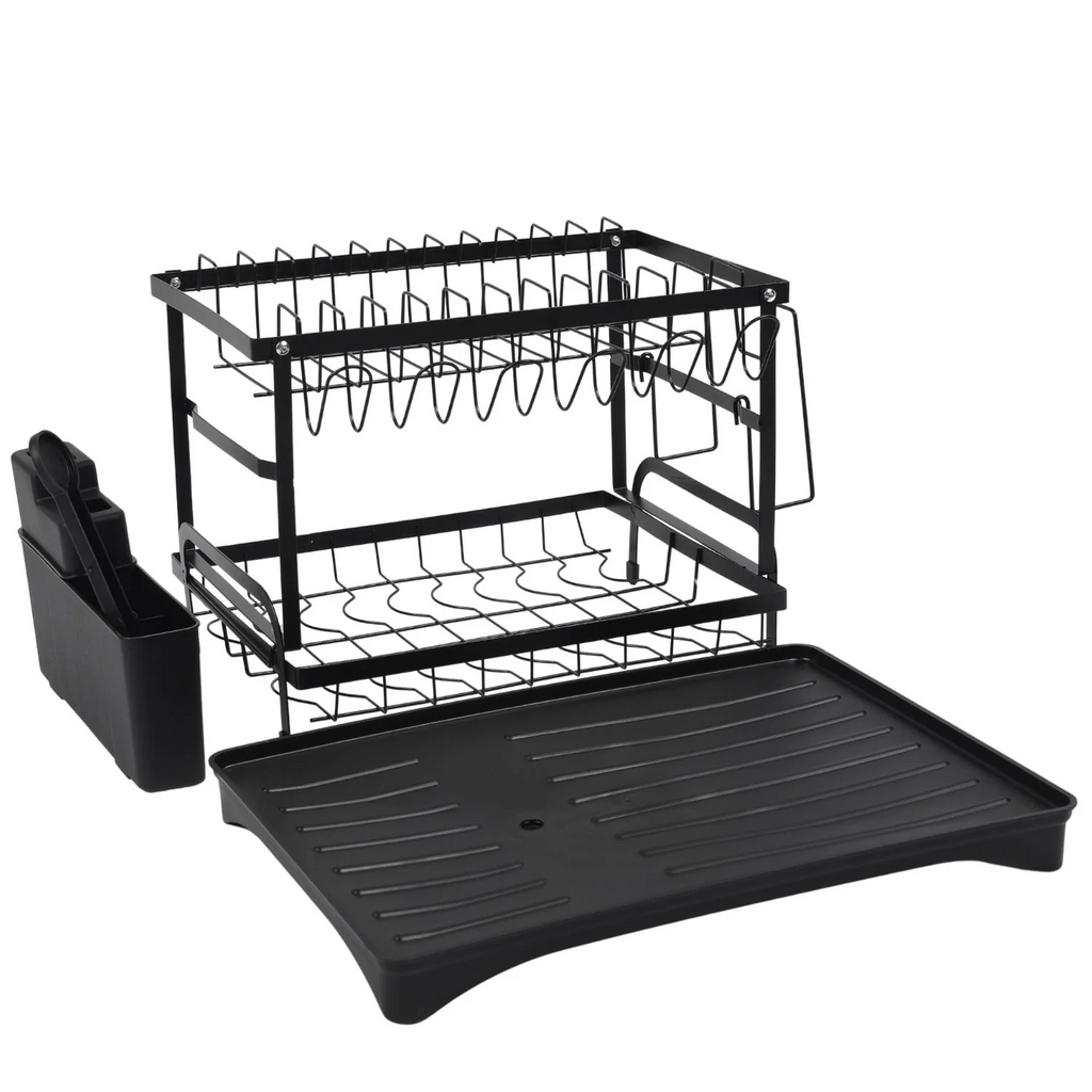 2-Tier Dish Drying Rack – Rustproof Kitchen Dish Drainer
