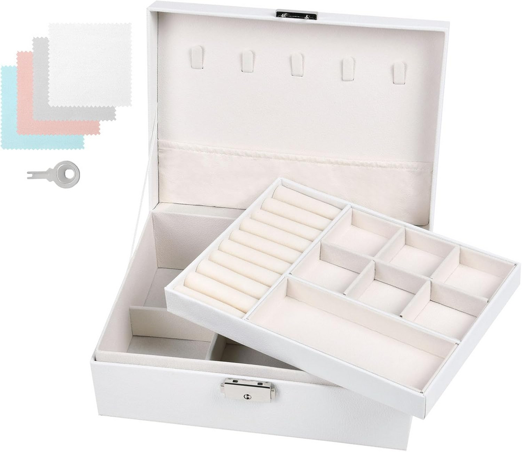 Jewellery Storage Box Lockable with Key, Jewellery Organiser