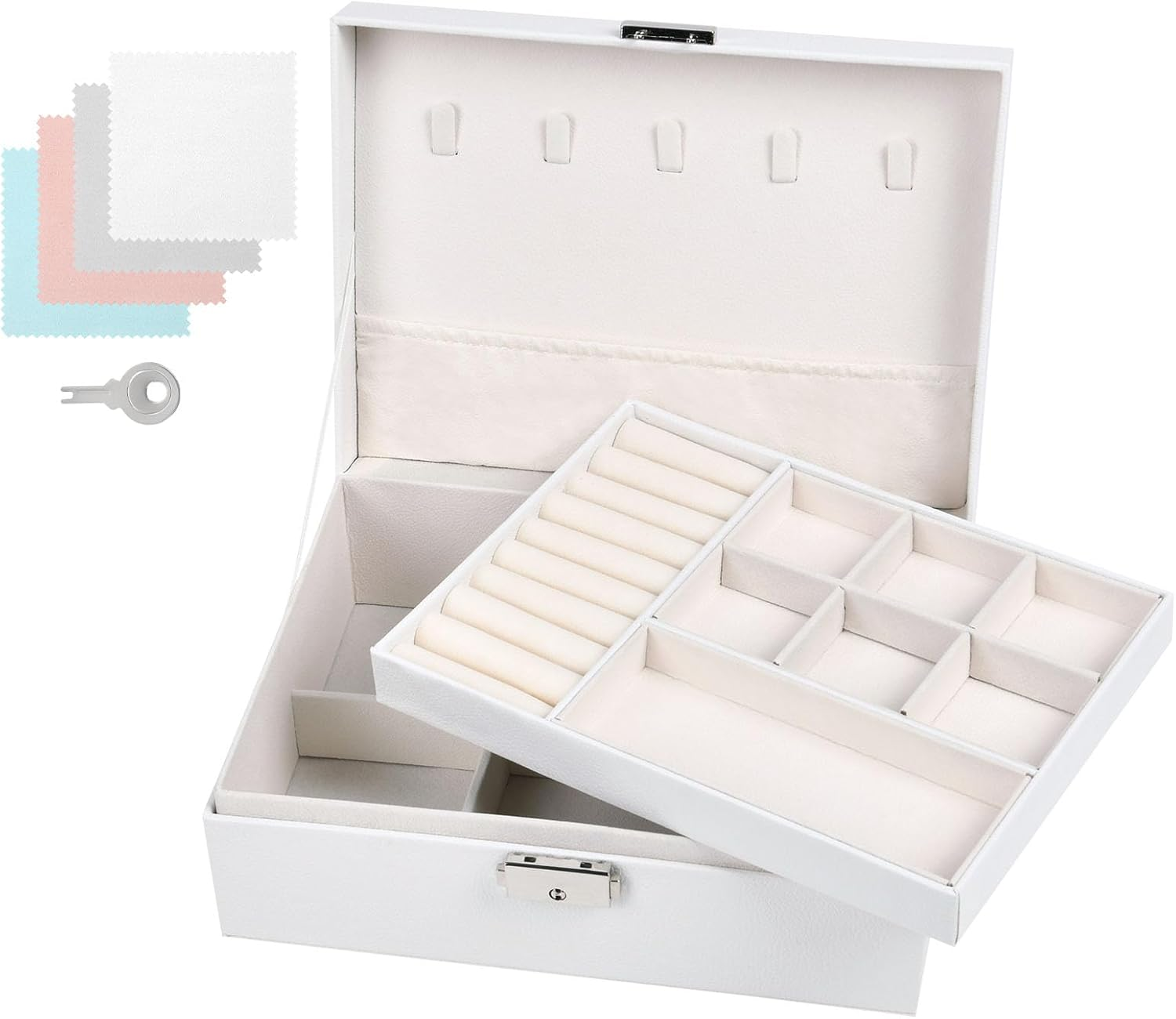 Jewellery Storage Box Lockable with Key, Jewellery Organiser