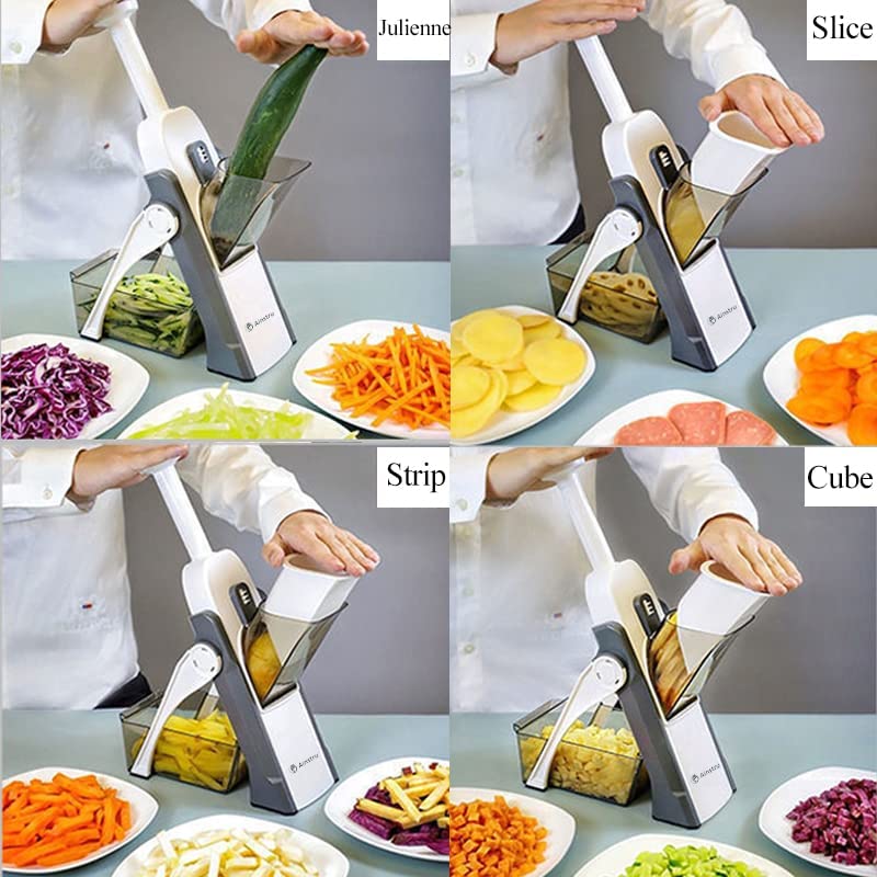 5 In 1 Multi-Purpose Vegetable Chopper Slicer Adjustable Vegetable Cutter Safe For Kitchen