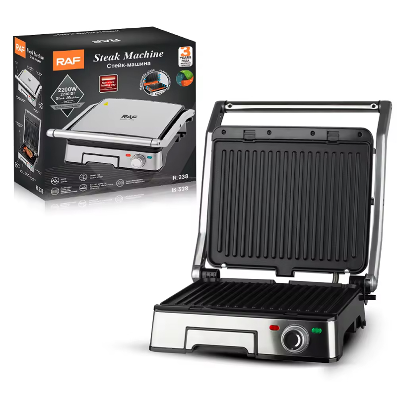 RAF Electric Toaster Multi-function Grill Sandwich Maker Non-stick Coated Toaster 2200W R238 R2601